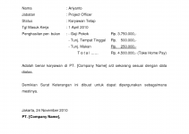 contoh surat keterangan penghasilan