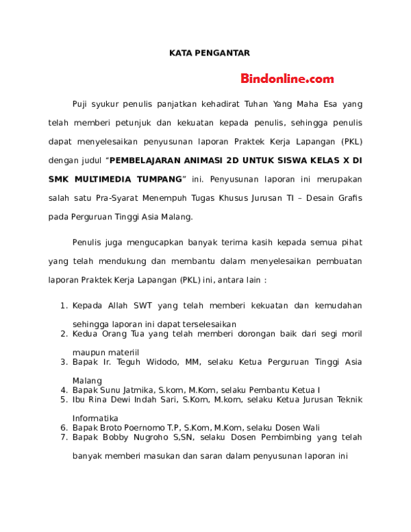 Contoh Laporan Wali Kelas Nusagates